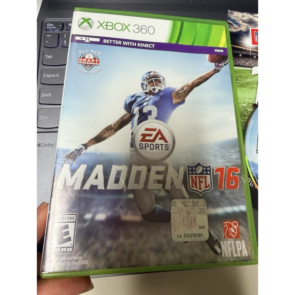 EA Sports‎ Madden NFL 16 Microsoft Xbox 360 Video Game Kinect Compatible
